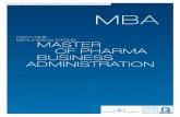 Master of PharMa Business adMinistration MBa · PDF filePharma Business Administration faculty is carefully selected in consultation ... and distribution of resources. FaCulty oF BioChemiStry,