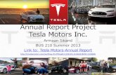 Annual Report Project Tesla Motors Inc. - Emory 2013/AR Final projects/AR Final... · Annual Report Project Tesla Motors Inc. ... Audit Report •This was because ... • It should