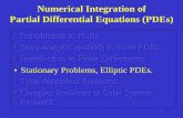 Numerical Integration of Partial Differential Equations · PDF fileNumerical Integration of Partial Differential Equations ... • Jacobi method converges ... For the rth iteration