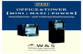 WS SP Office+Tower - Wasserspender - · PDF file7 SP MINI S P MAXI & SP OFFICE LIGHT SP POWER Kälteleistung Durchlaufkühlung 137 W 280 342 F Elektrische Leistung Maximal 250 W 365