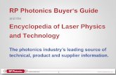 and the Encyclopedia of Laser Physics and Technology · PDF file1 RP Photonics Buyer‘s Guide and the Encyclopedia of Laser Physics and Technology The photonics industry’s leading