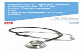 Lessons Learned: University Hospitals of Morecambe · PDF fileLessons Learned: University Hospitals of Morecambe Bay NHS Trust ... MPI . Master Patient ... Lesson is to try and get