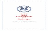 SADC Major Achievements and · PDF fileSADC Major Achievements and Challenges Acknowledgements; Page 1 Acknowledgements The production of SADC Major Achievements and Challenges was