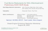 Fuel-Borne Reductants for NOx Aftertreatment: Preliminary ... · PDF fileFuel-Borne Reductants for NOx Aftertreatment: Preliminary EtOH SCR Study ... Fuel grade ethanol GE ... for