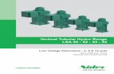 Vertical Tubular Hydro Range LSA 50 - 52 - 53 - 54 · PDF fileVertical Tubular Hydro Range LSA 50 - 52 - 53 - 54 Low Voltage Alternators - 6, 8 & 10 pole 300 to 3300 kVA - 50 Hz Electrical