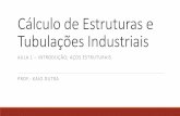 Cálculo de Estruturas e Tubulações Industriais · PDF fileCálculo de Estruturas e Tubulações Industriais PROF.: KAIO DUTRA AULA 1 –INTRODUÇÃO; AÇOS ESTRUTURAIS