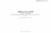 Microsoft - CertKill · PDF fileMicrosoft 70-486 : Practice Test 8. You need to implement security according to the business requirements. How should you modify RunLogController?
