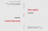 Guía del usuario. - Verizon Wireless Exalt... · Included in the box with your phone are separate information leaflets. These leaflets provide you with important information regarding