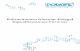 Policarbonato Alveolar Polygal Especiﬁcaciones Té · PDF file- 2 - 1. Descripción de Grupo de productos 1.1 Dimensiones, pesos y colores El policarbonato es el único termoplástico