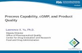 Process Capability, cGMP, and Product Quality · PDF file•First introduced in Statistical Quality Control Handbook by the Western Electric Company (1956). ... regulations... CGMPs