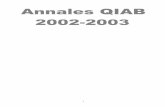 Annales QIAB 2002-2003 - upbm. · PDF fileE3-U3 BIOCHIMIE ... (règlement d’examen) et II (définition des épreuves) du présent arrêté. ARTICLE 2 Pour se présenter a l’examen