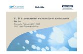 EU SCM: Measurement and reduction of administrative burdenec.europa.eu/smart-regulation/refit/admin_burden/docs/enterprise/... · EU SCM: Measurement and reduction of administrative