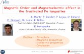 Magnetic Order and Magnetoelectric effect in the ...gdr-mico.cnrs.fr/UserFiles/file/presentations/MARDI_AM/simonet.pdf · Magnetic Order and Magnetoelectric effect in the frustrated