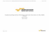 Implementing Active Directory Domain Services in the · PDF fileConfigure security groups and rules for traffic between application ... Amazon Web Services – Implementing Active