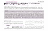 Effect of Temperature Variation on Orthodontic Composite ... · PDF fileremoval was assessed using a modified adhesive remnant index (ARI). ... high temperature had an increased incidence