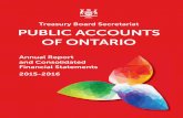 Public Accounts of Ontario, 2015-2016 · PDF filePUBLIC ACCOUNTS OF ONTARIO ... I am pleased to present the Public Accounts for the year 2015–16, ... there is still hard work