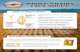 whole grains Fact sheet - Wheat · PDF filewhole grains Fact sheet what is whole grain? Whole grains not only retain more B vitamins, minerals like iron and zinc, protein and ... (such