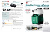 Hitachi Cordless High Pressure Washer Rapid Charger High ... · PDF file0.5-2.0MPa Discharge Pressure Adjustable An effortless cleaning solution that can be taken anywhere for various