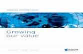 Growing our value -   · PDF fileANNUAL REPORT 2007   LIFE INSURANCE PENSIONS INVESTMENTS 2007 AEGON ANNUAL REPORT. New partner in Japan AEGON