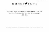 Croatia's Constitution of 1991 with Amendments through 2001 · PDF filethe Kingdom of Dalmatia, Croatia and Slavonia and the Kingdom of Hungary, grounded on the legal traditions of