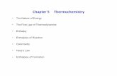 Chapter 5 Thermochemistry - Web.UVic.caweb.uvic.ca/~pcodding/BroloChapter5.pdf · Chapter 5 Thermochemistry • The Nature of Energy • The First Law of Thermodynamics • Enthalpy