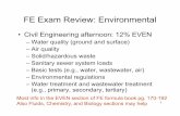 FE Exam Review: Environmental - Home | University of ... · PDF file1 FE Exam Review: Environmental • Civil Engineering afternoon: 12% EVEN – Water quality (ground and surface)