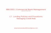 BBI2353 | Commercial Bank Management - · PDF file · 2015-10-10BBI2353 | Commercial Bank Management ... Managing Credit Risk . McGraw-Hill/Irwin Bank Management and Financial ...