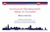 Curriculum Development: Ideas to Consider - UIC Center · PDF fileCurriculum Development: Ideas to Consider Maria Varelas College of Education Center for the Advancement of Teaching-Learning