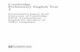 Cambridge Preliminary English Test 2assets.cambridge.org/97805217/54668/sample/9780521754668ws.pdf · Cambridge Preliminary English Test 2 Examination papers from ... Visual material