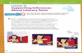 Introduction says explicitly and when drawing inferences ...jplutt.weebly.com/uploads/5/7/1/6/57166409/supporting_inferences... · 178 Lesson 12 Supporting Inferences About Literary