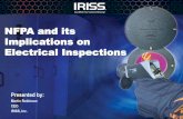 NFPA and its Implications on Electrical Inspections and its implications on... · NFPA and its Implications on Electrical Inspections Presented by: Martin Robinson CEO IRISS, Inc.