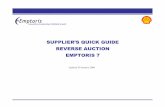 SUPPLIER’S QUICK GUIDE REVERSE AUCTION EMPTORIS … 7.0 - Supplier… · 1. Login to 2. Key in the login name and password 3. In cases where the password/name is forgotten, click