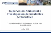 Supervisión Ambiental e Investigación de Incidentes ... · PDF fileEstudio Ambiental 2. Programa de Monitoreo 3. Cumplimiento de Límites Máximos Permisibles (LMP) 4. Informe Ambiental