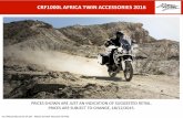 CRF1000L AFRICA TWIN ACCESSORIES 2016 - Rick Gill … Specs/AccCRF1000L.pdf · crf1000l africa twin accessories 2016. kit,high wind screen 08r70‐mjp‐g50 $250.00. kit,wind screen