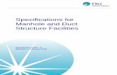 Specifications for Manhole and Duct Structure Facilities Oncor/Construction... · Specifications for Manhole and Duct ... FOR MANHOLE AND DUCT STRUCTURE FACILITIES ... be followed