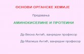 Aminokiseline, peptidi i proteini - Univerzitet u Beogradu .... OH_Aminokiseline_2012.pdf · Aminokiseline, peptidi i proteini •Karboksilne kiseline koje u svom molekulu sadržekarboksilnu