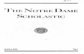 Notre Dame Scholastic - University of Notre Dame · PDF fileA Mother's Wofk Is Never Done. ... The Notre Dame Scholastic Disce Quasi Semper Victurus Vive Quasi Cras Moriturus FOUNDED