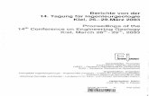 Proceedings 14th Engineering Geology Kiel, 26th-29th, · PDF file14th ConferenceonEngineering Geology Kiel, March26th-29th, 2003 UD©Q ... Herrentunnel Lübeck-Baugrunderkundung,Bodenkennwerteund