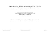 Pieces for baroque lute - Freeluthlibrairie.free.fr/?download=SelectedpiecesforbaroqueluteMS... · Pieces for baroque lute Pieces for baroque lute ... Vienna, Austria Presented by