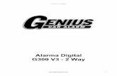 Alarma Digital G300a - Genius Car Alarmalarmasgenius.com/wp-content/uploads/2015/08/Alarma-Genius-Digital... · USUARIO Y DIAGRAMA DE INSTALACIÓN • Sistema de alarma Digital para