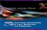 Public Servant Immunity and - TheNetwork for Consumer ... · PDF filePublic Servant Immunity and ... G-9 Markaz, Islamabad, PAKISTAN e-mail: main@ ... I wish to thank the Asian Development