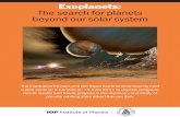 Exoplanets: The search for planets beyond our solar · PDF fileHugh Jones of the University of Hertfordshire gave ... – from those like Jupiter, ... Exoplanets: The search for planets