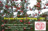 Precision Chemical Thinning - 2014 - Cornell University · PDF filePrecision Chemical Thinning - 2014 Terence Robinson, Mario Miranda, Craig Kahlke, Leo Dominguez, Mike Biltonen Dept.