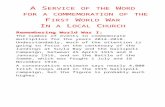 Web viewA Service of the Word for a commemoration of the First ... Perhaps they answered the call from Redmond to fight for the freedom of small ... Hymn. First Reading. Hymn
