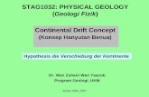 STAG1032: PHYSICAL GEOLOGY - pkukmweb.ukm.mypkukmweb.ukm.my/zuhairi/Pengajaran/intranet/stag1032/sesi200607... · dwzwy 2006_2007 STAG1032: PHYSICAL GEOLOGY (Geologi Fizik) Continental