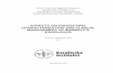 ASPECTS ON ENDOSCOPIC CHARACTERIZATION · PDF fileLIST OF SCIENTIFIC PAPERS I. Francisco Baldaque-Silva, Michael Vieth, Mumen Debel, Bengt Håkanson, Anders Thorell, Nuno Lunet, Huan