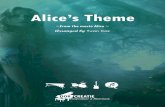 Alice’s Theme -   · PDF fileAlice’s Theme ~From the movie Alice ~ Arranged by Twan Cox T x r 0 Compositions & Sheet music CREATIE & & & & & &? &?? &??