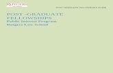 POST -GRADUATE FELLOWSHIPS - law. · PDF filePOST-GRADUATE FELLOWSHIPS GUIDE ... According to application materials, ... deploys the power of the law in the service of social justice