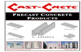 “LEADERS IN THE PRECAST INDUSTRY” TM ... - CAST · PDF filer precast concrete products february 2012 tm sills parking bumpers thresholds scuppers u - lintels “leaders in the