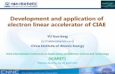 Development and application of electron linear accelerator · PDF fileDevelopment and application of electron linear accelerator of CIAE YU Guo-long (13718666180@163.com) ... Acceleration